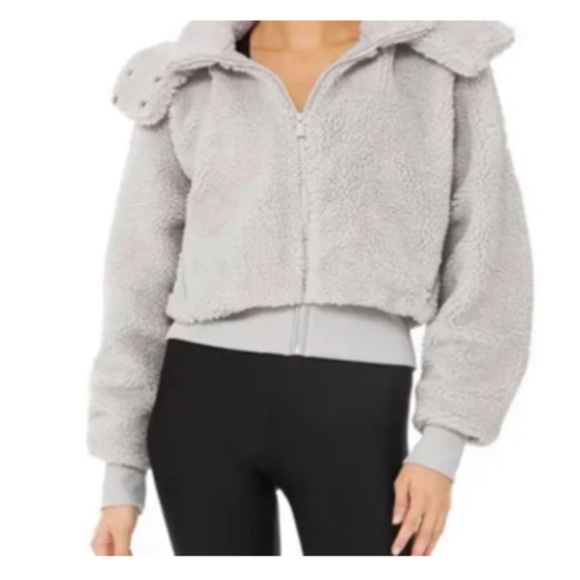 ALO Yoga Jackets & Blazers - Silver/ gray Sherpa jacket
